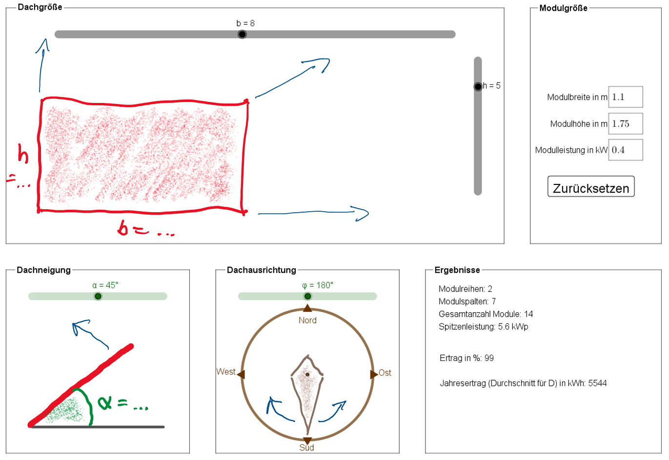 Mockup der Software